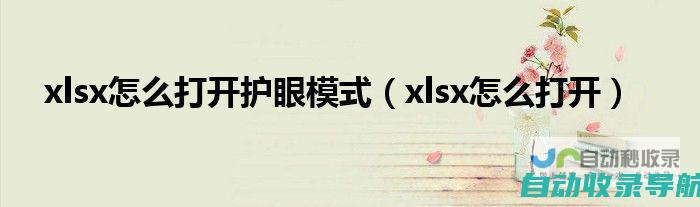 xlsx怎么打开护眼模式（xlsx怎么打开）